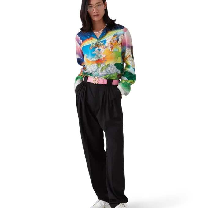 La Musique Langarm-Seidenhemd