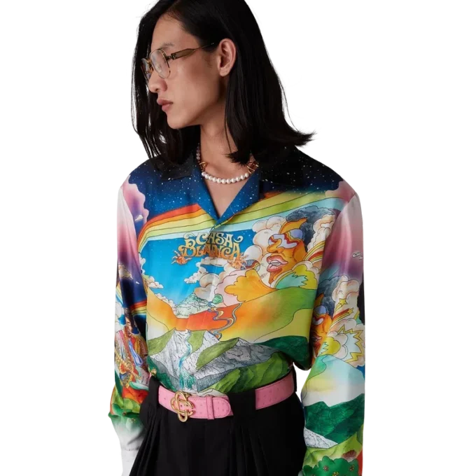 La Musique Langarm-Seidenhemd