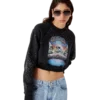 La Pramonition Cropped-Sweatshirt mit Kristallverzierung La Pramonition Cropped-Sweatshirt mit Kristallverzierung
