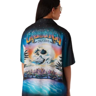 La Pramonition Kurzarm-Seidenhemd