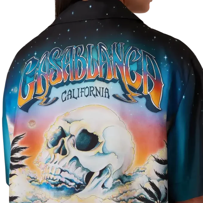 La Pramonition Kurzarm-Seidenhemd