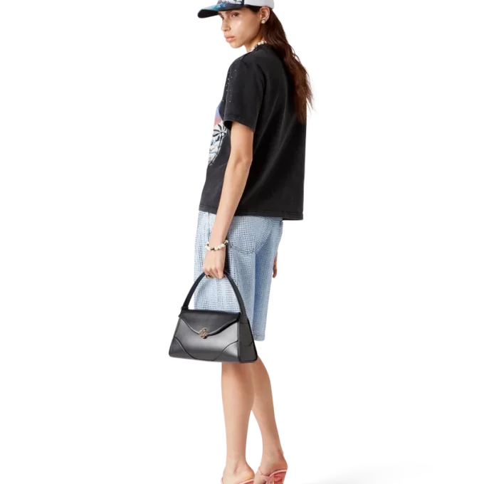 La Pramonition T-Shirt mit Kristallverzierung