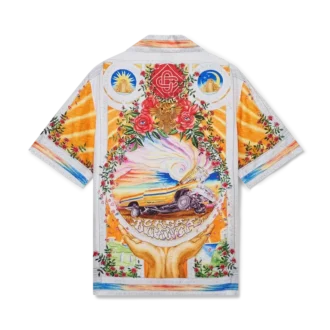 La Tornade De Rose Kurzarm-Seidenhemd