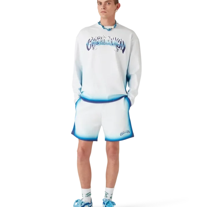 Langarm-T-Shirt „Blue Fade“