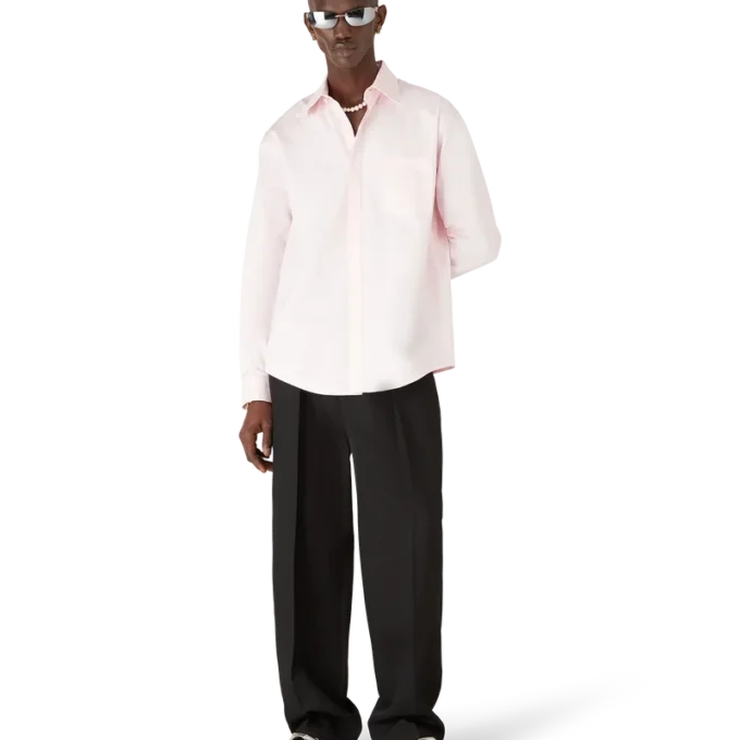 Langarmhemd mit Baumwoll-Monogramm