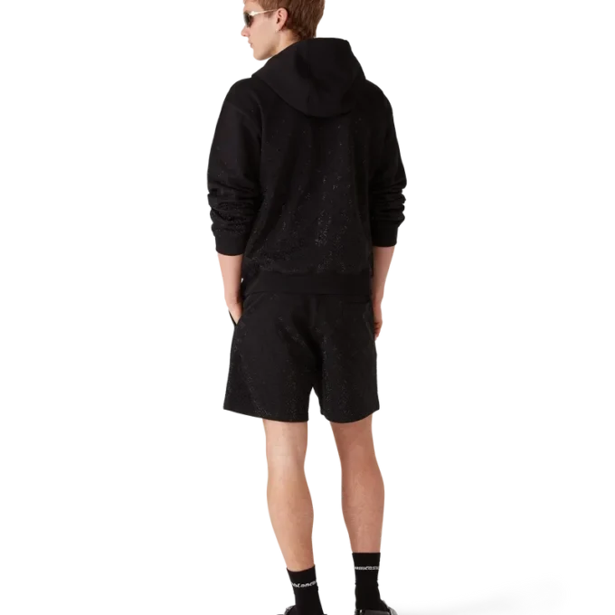 Langärmliges Sweatshirt mit Kristall-Monogramm Langärmliges Sweatshirt mit Kristall-Monogramm