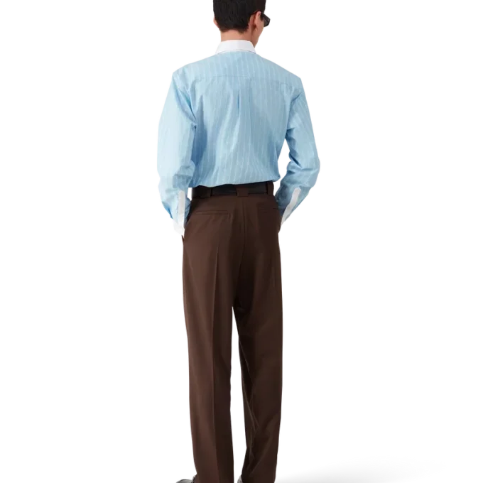 Laurel Stripe Jacquard-Hemd