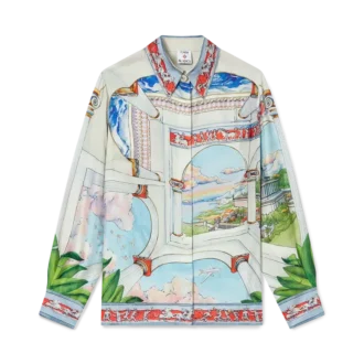 Le Passage Langarm-Seidenhemd