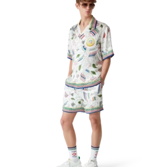 Le Vase Brise Kurzarm-Seidenhemd