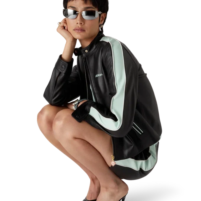 Leder-Racerjacke Leder-Racerjacke