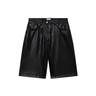 Leder-Skater-Shorts