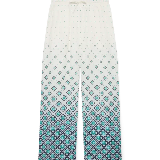 Leinen-Hose mit Monogramm-Farbverlauf Leinen-Hose mit Monogramm-Farbverlauf