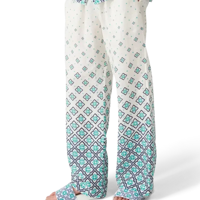 Leinen-Hose mit Monogramm-Farbverlauf Leinen-Hose mit Monogramm-Farbverlauf