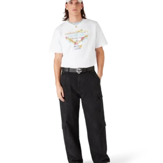 Los Angeles Store bedrucktes Logo-T-Shirt mit kurzen Ärmeln