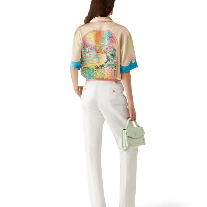 Lucid Dreams Kurzarm-Seidenhemd