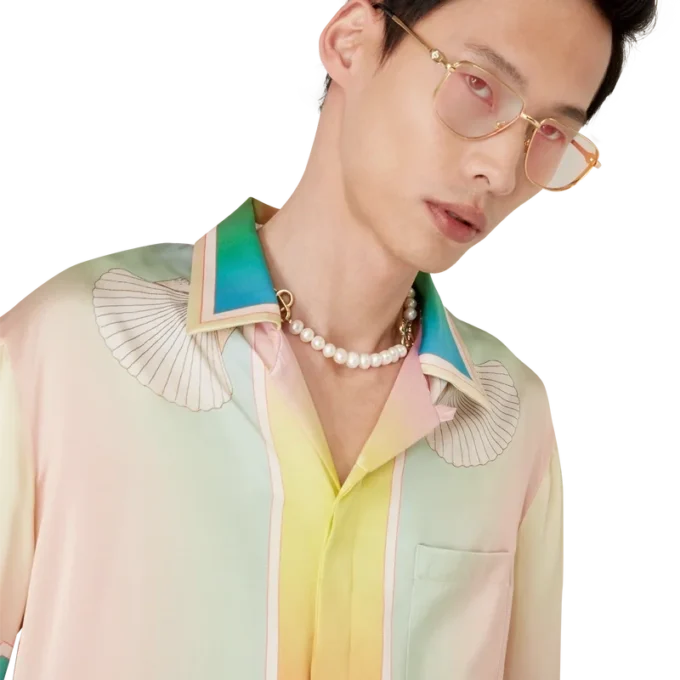 Lucid Dreams Kurzarm-Seidenhemd