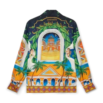 Maison D’ete Seidenhemd mit Kubanerkragen