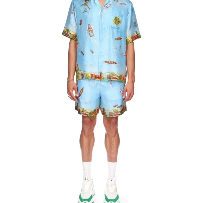 Maison Sur Piloti Seidenhemd