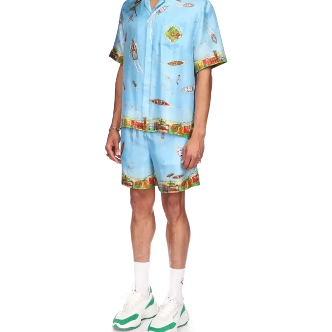 Maison Sur Piloti Seidenhemd