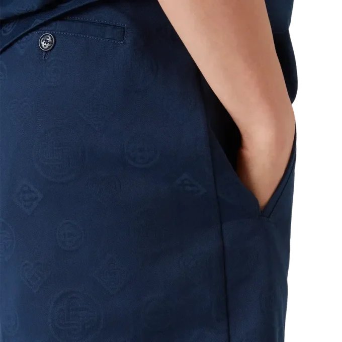 Marineblaue Monogram-Shorts