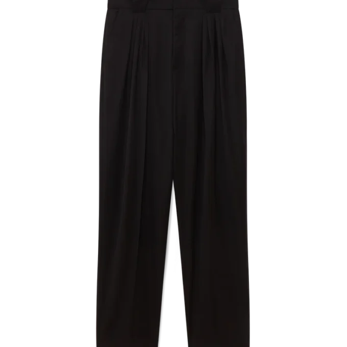 Maßgeschneiderte Hose aus Wolle mit fünf Falten Maßgeschneiderte Hose aus Wolle mit fünf Falten