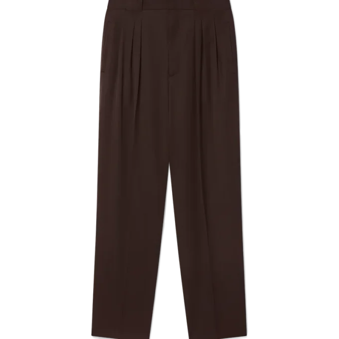 Maßgeschneiderte Plissee-Hose aus Wolle Maßgeschneiderte Plissee-Hose aus Wolle