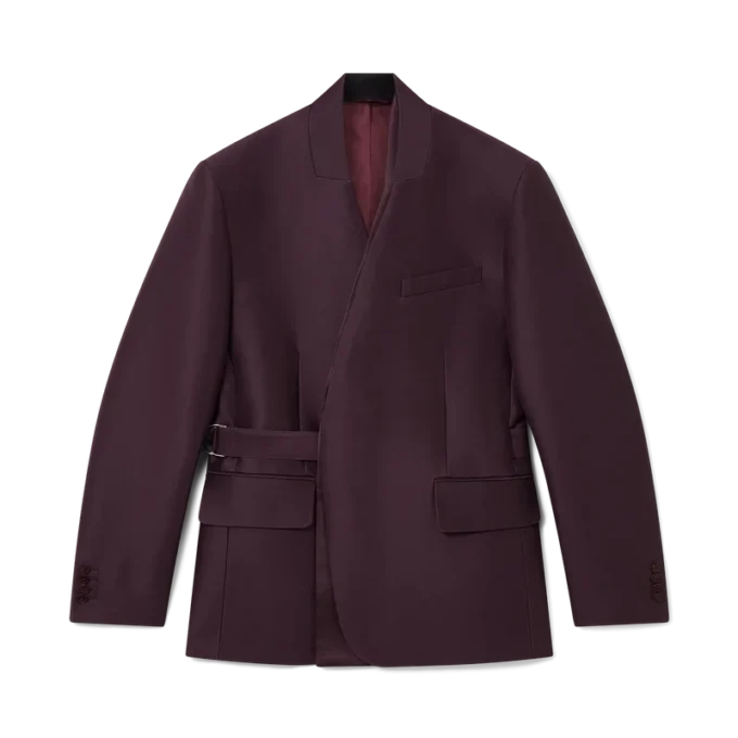 Maßgeschneiderte Wickeljacke aus Woll-Seiden-Mischung Maßgeschneiderte Wickeljacke aus Woll-Seiden-Mischung