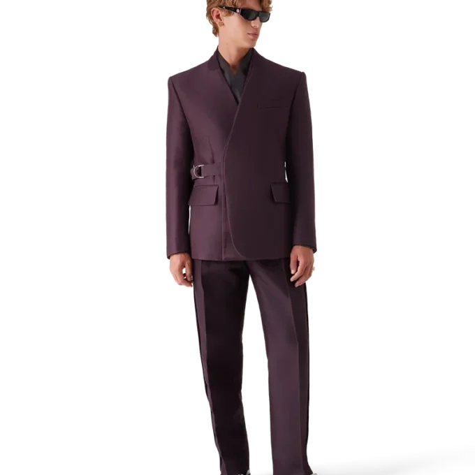 Maßgeschneiderte Woll-Seiden-Hose mit Seitenstreifen von Blend Maßgeschneiderte Woll-Seiden-Hose mit Seitenstreifen von Blend