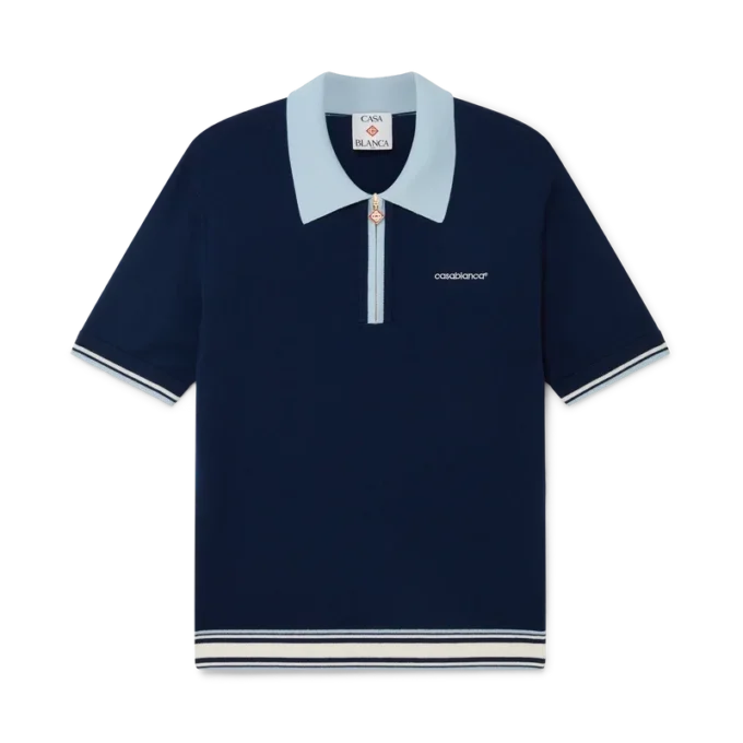 Merino-Strick-Tennis-Poloshirt