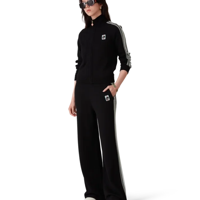 Merino-Strick-Trainingsjacke