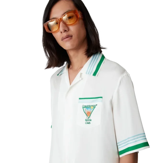 Metaphysical Tennis Icon Kurzarm-Seidenhemd mit Shorts