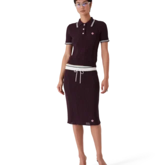 Midi-Rock aus Baumwollstrick