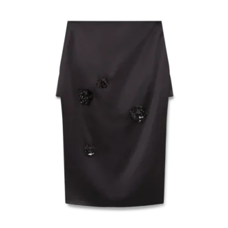 Midi-Rock aus Duchesse-Satin