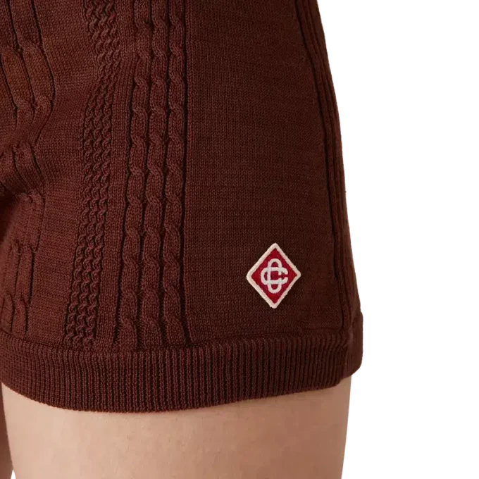 Mini-Shorts im Zopfmuster