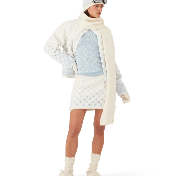 Minirock aus Fleece mit gesticktem Monogramm in Farbverlauf Minirock aus Fleece mit gesticktem Monogramm in Farbverlauf