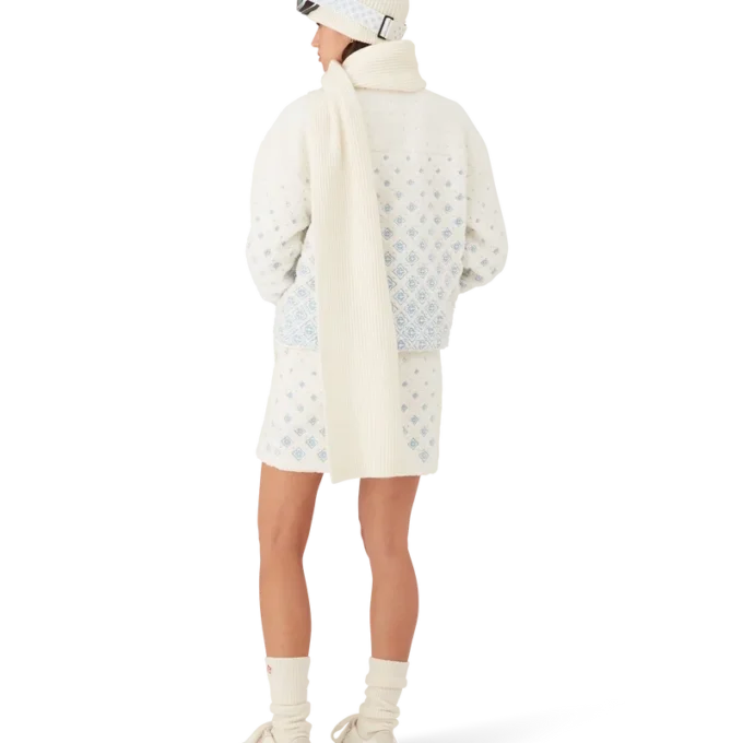 Minirock aus Fleece mit gesticktem Monogramm in Farbverlauf Minirock aus Fleece mit gesticktem Monogramm in Farbverlauf