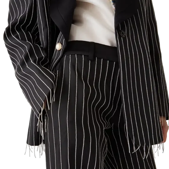 Mit Kristallen verzierte, maßgeschneiderte Hose