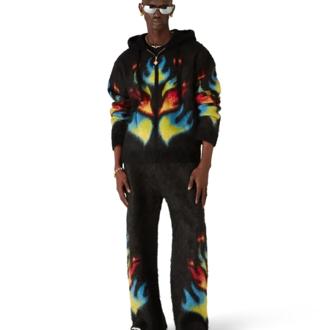 Mohair Flame Laurel Zip Hoodie