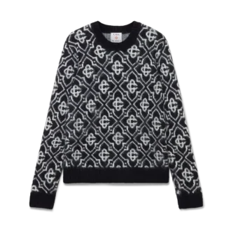 Mohair-Pullover mit Monogramm