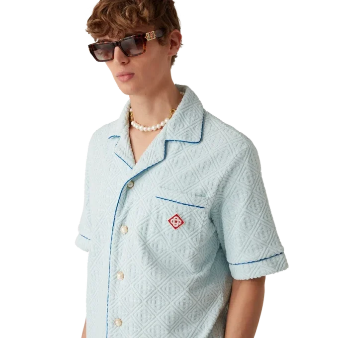 Monogram-Frottee-Hemd mit kurzen Shorts