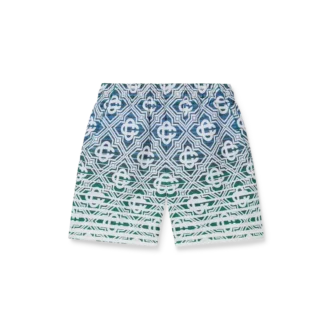 Monogram-Frottee-Shorts mit Farbverlauf