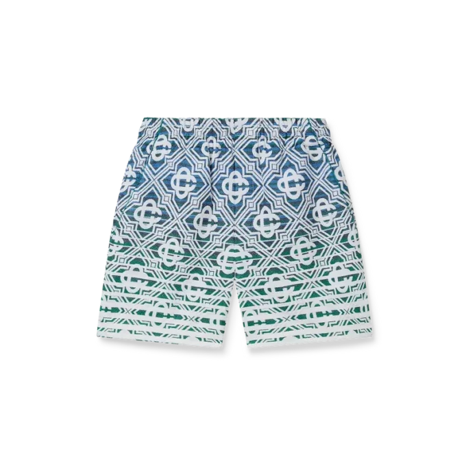 Monogram-Frottee-Shorts mit Farbverlauf