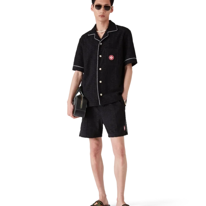 Monogram-Jacquard-Frottee-Shorts Monogram-Jacquard-Frottee-Shorts