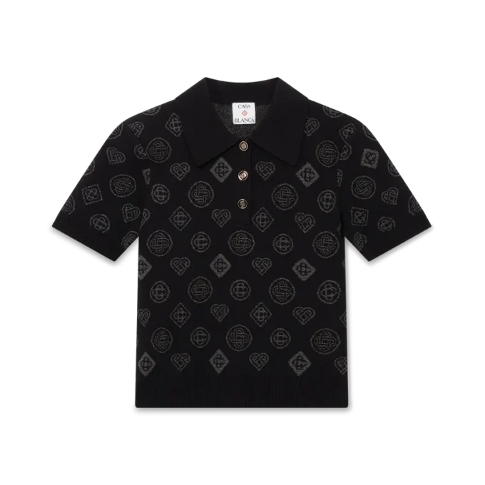 Monogram-Jacquard-Poloshirt Monogram-Jacquard-Poloshirt