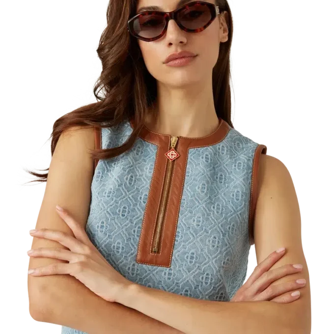 Monogram-Jeans-Kleid