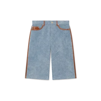 Monogram-Jeansshorts