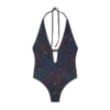 Monogram Plunge-Badeanzug