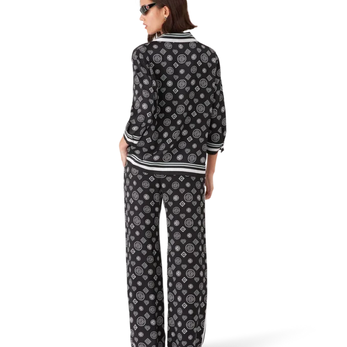 Monogram-Pyjama-Hemd aus Seidensatin Monogram-Pyjama-Hemd aus Seidensatin