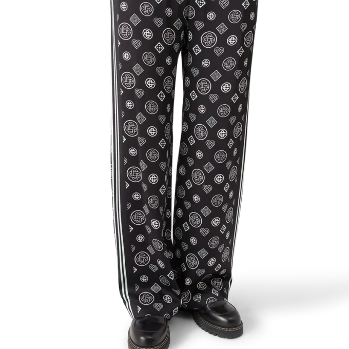 Monogram-Pyjama-Hose aus Seidensatin