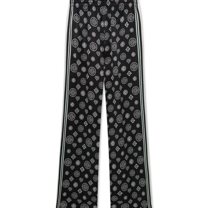 Monogram-Pyjama-Hose aus Seidensatin